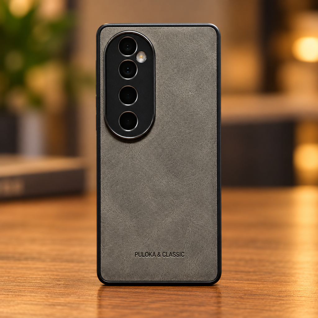 Vivo V40 / V40 Pro Premium Leather Finish Back Cover with Camera Protection