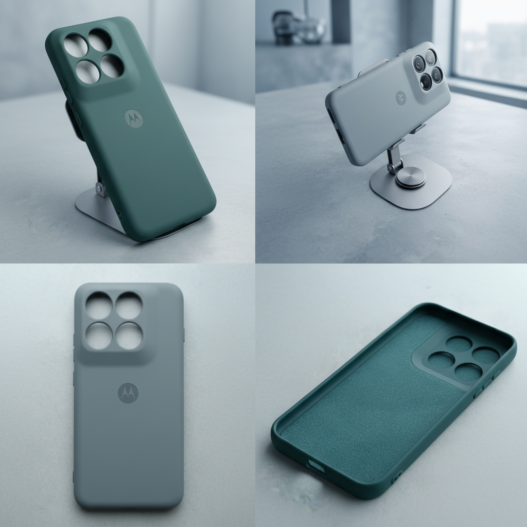 Moto Edge 70 Fusion & Moto Edge 70 Pro Matte Phone Case | Green & Light Grey