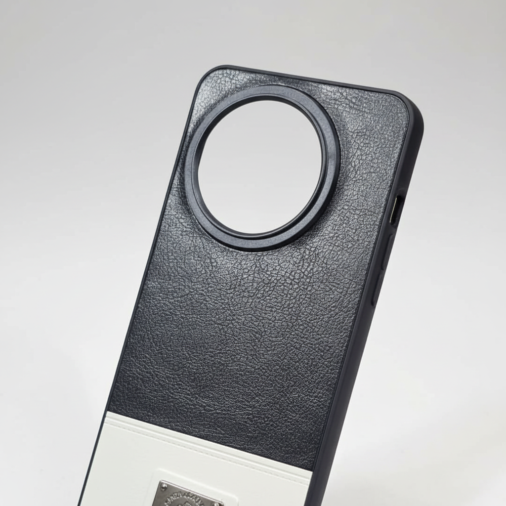 Vivo Y39 Two-Tone Camera-Ring Back Case - Grey, Orange & Black
