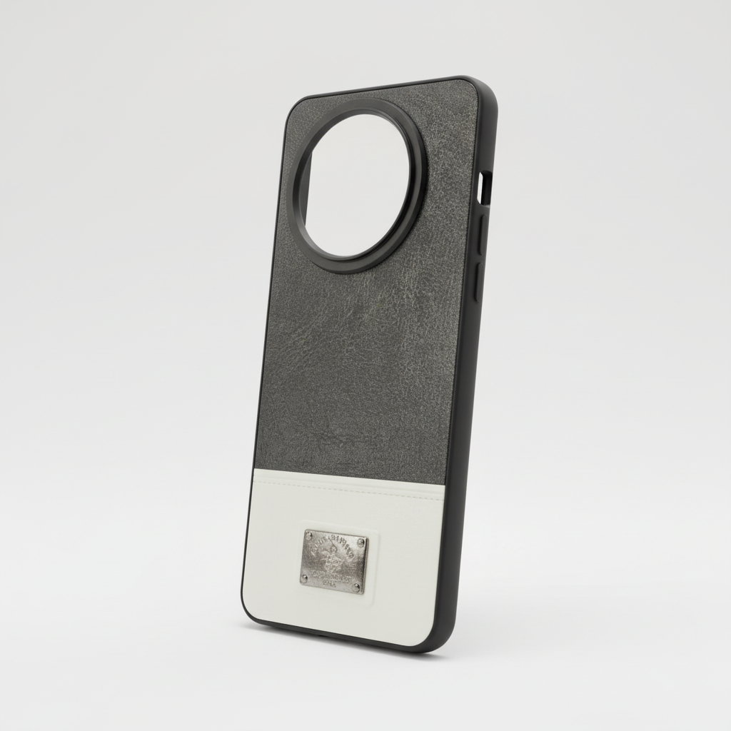 Vivo Y39 Two-Tone Camera-Ring Back Case - Grey, Orange & Black