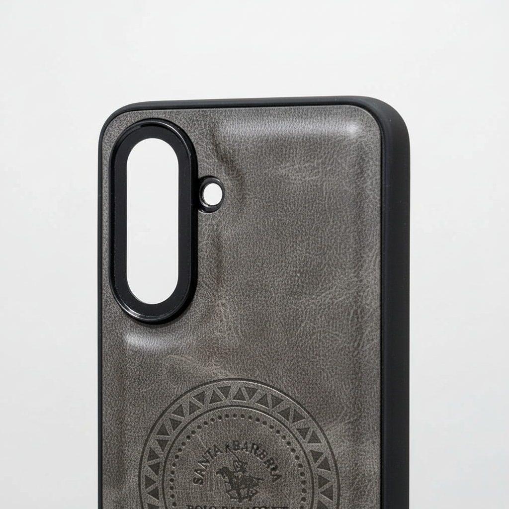Samsung A37 Textured Embossed Phone Case - Rose Brown & Grey