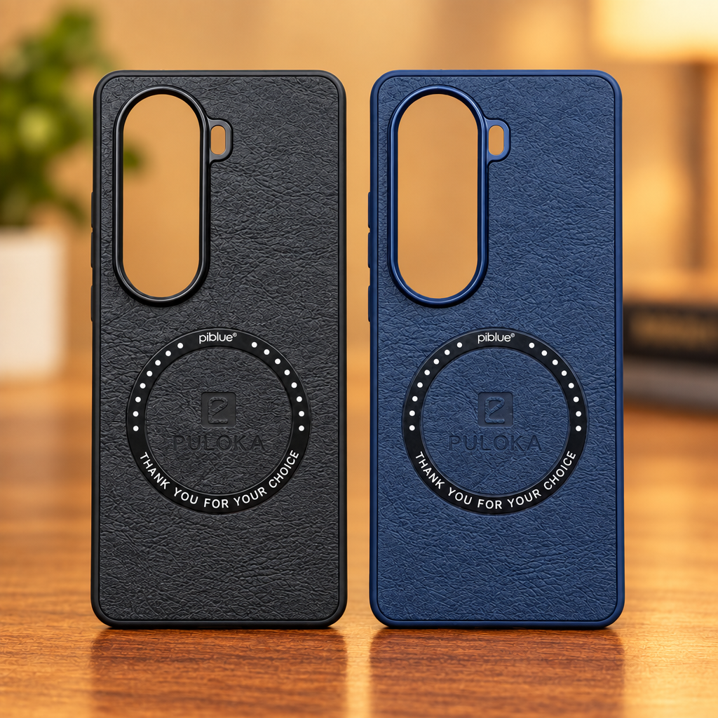Vivo V40e PULOKA Magnetic Ring Leather Back Case
