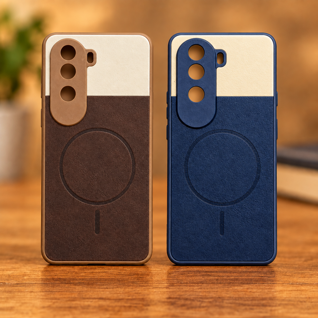 Vivo V40e Two-Tone Magnetic Ring Back Case