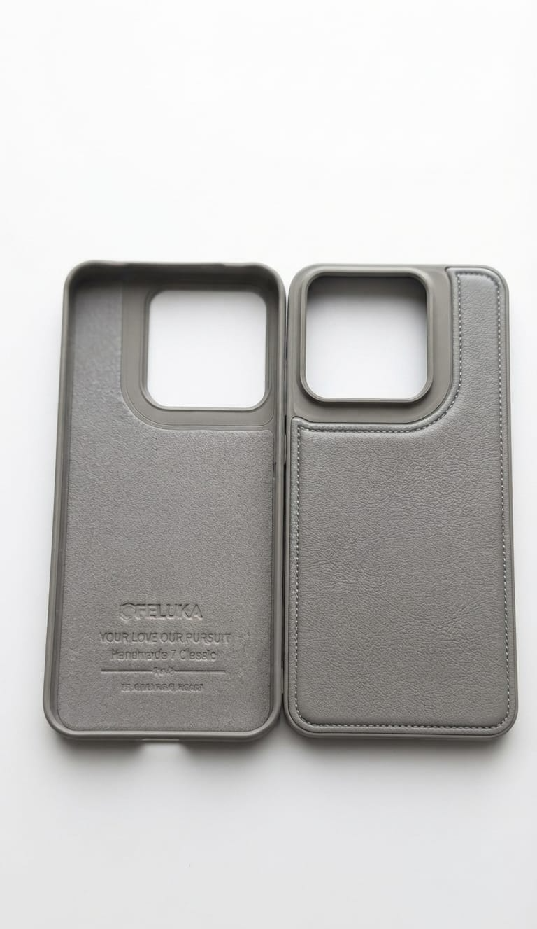 Light grey leather texture case for Moto Edge 70 Fusion and Edge 70 Pro