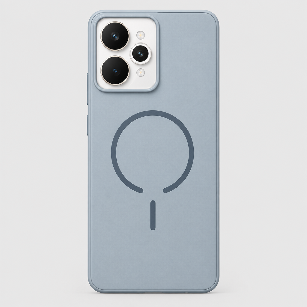 Grey Realme 15 Realme 15 Pro ring cover with phone fitted