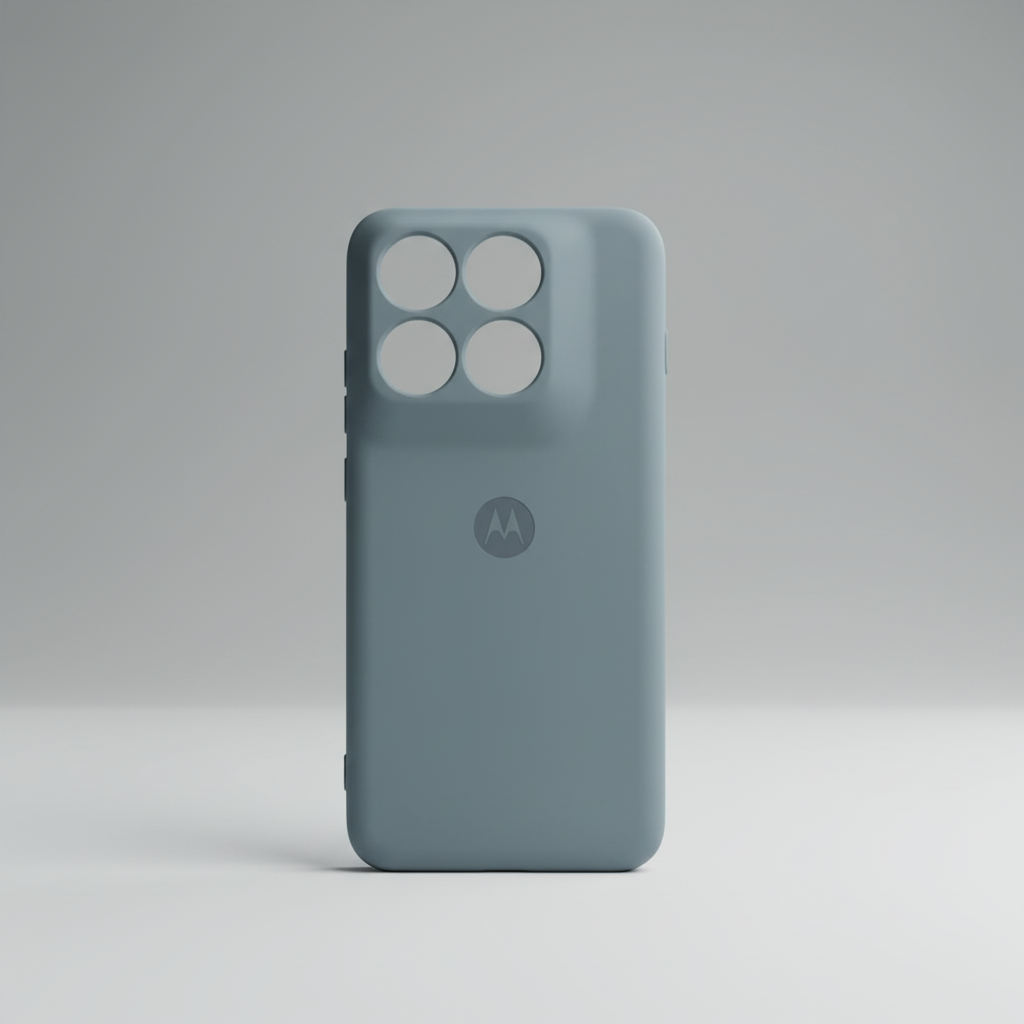 Light grey Moto Edge phone case upright product image