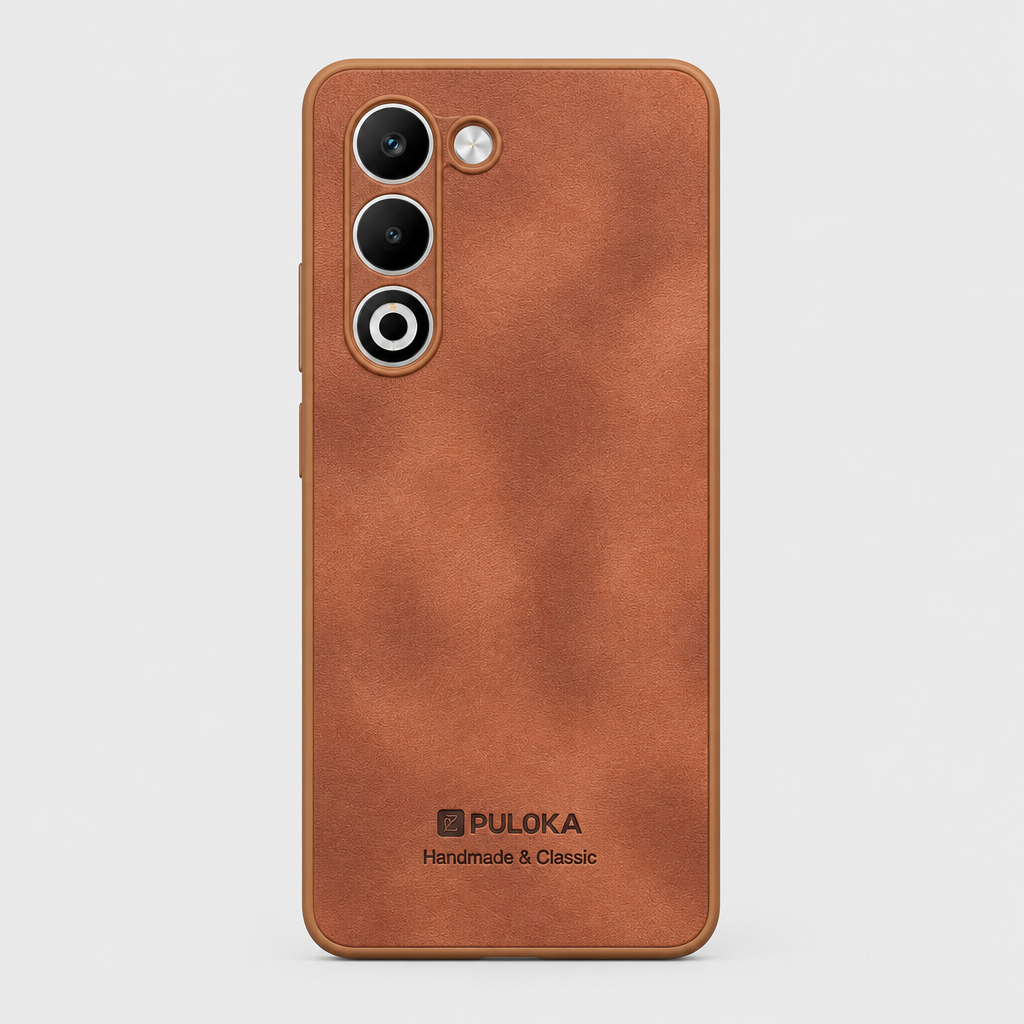Brown OPPO K13x OPPO A5 cover with phone fitted