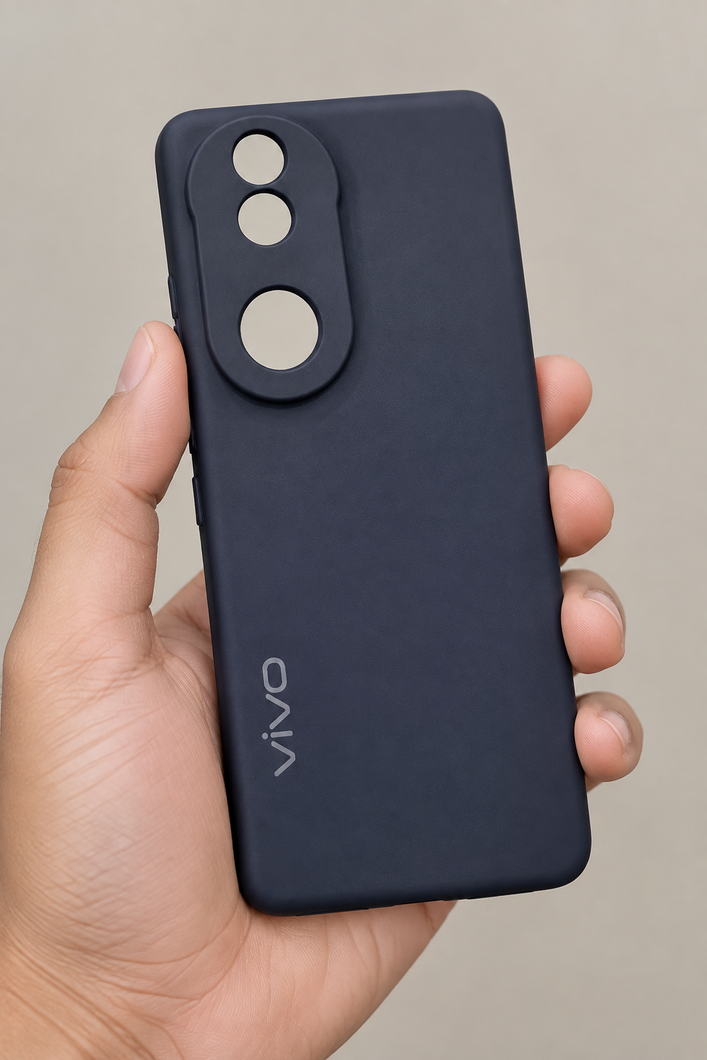 Vivo V50 Plain Matte Silicone Back Case