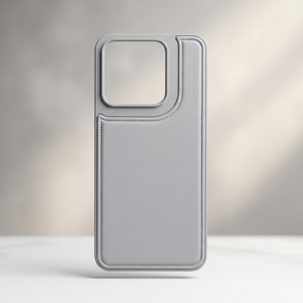 Moto Edge 70 Fusion & Moto Edge 70 Pro Leather-Texture Case | Black & Grey