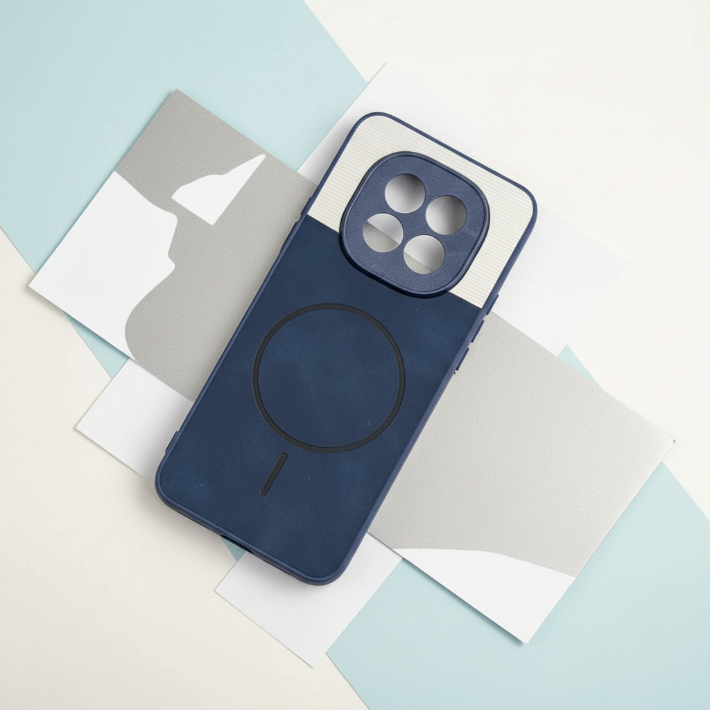 OPPO F29 Blue-Silver Ring Design Back Cover