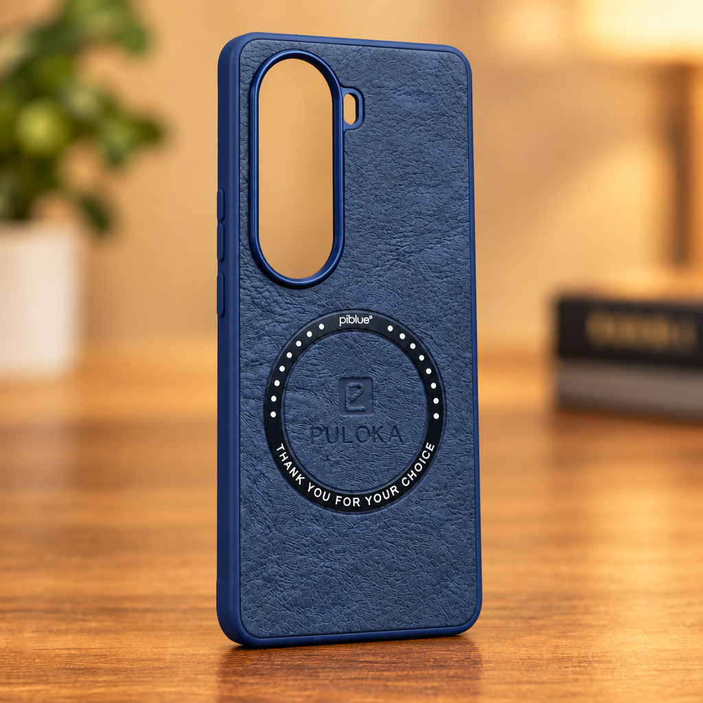 Vivo V40e PULOKA Magnetic Ring Leather Back Case