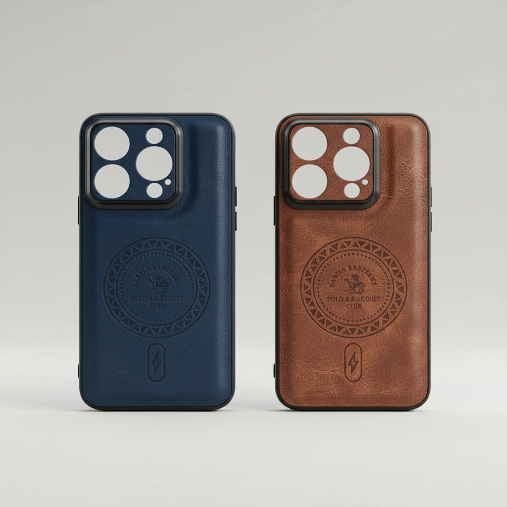 Moto Edge 70 Fusion & Moto Edge 70 Pro Embossed Leather-Texture Case | Navy Blue & Brown