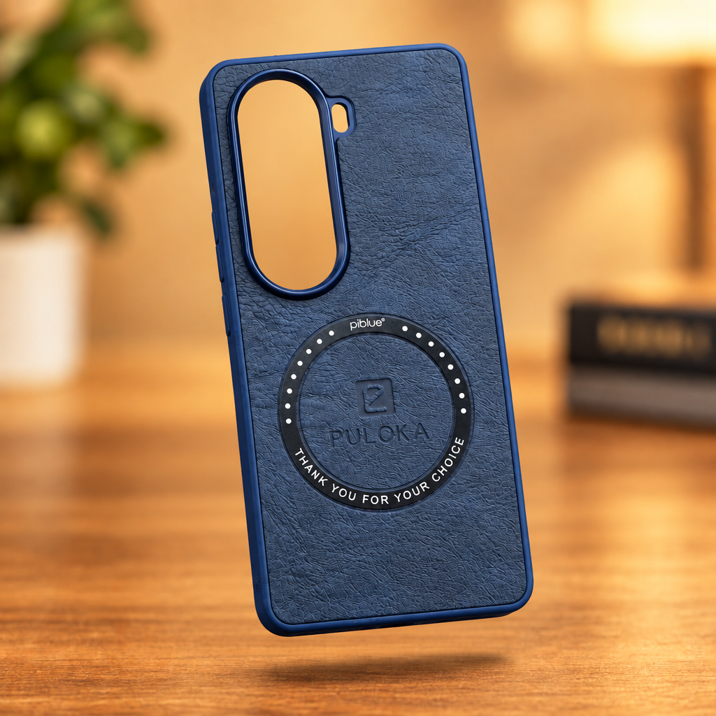Vivo V40e PULOKA Magnetic Ring Leather Back Case