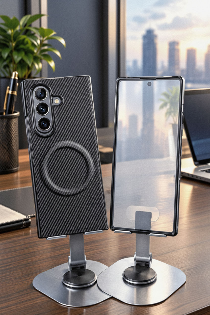 Samsung Z Fold 8 Ultra Super Frosted Shield Pro Polycarbonate Carbon Fiber Textured 360 Cover