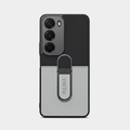 Vivo Y29 & Vivo Y19s PULOKA Textured Ring Stand Case - Black & Grey