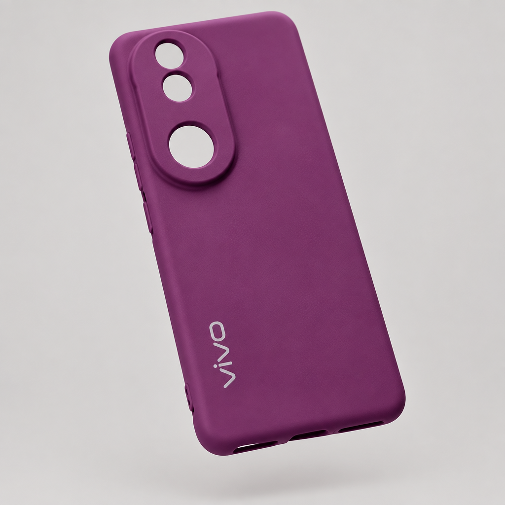 Vivo V50 Plain Matte Silicone Back Case