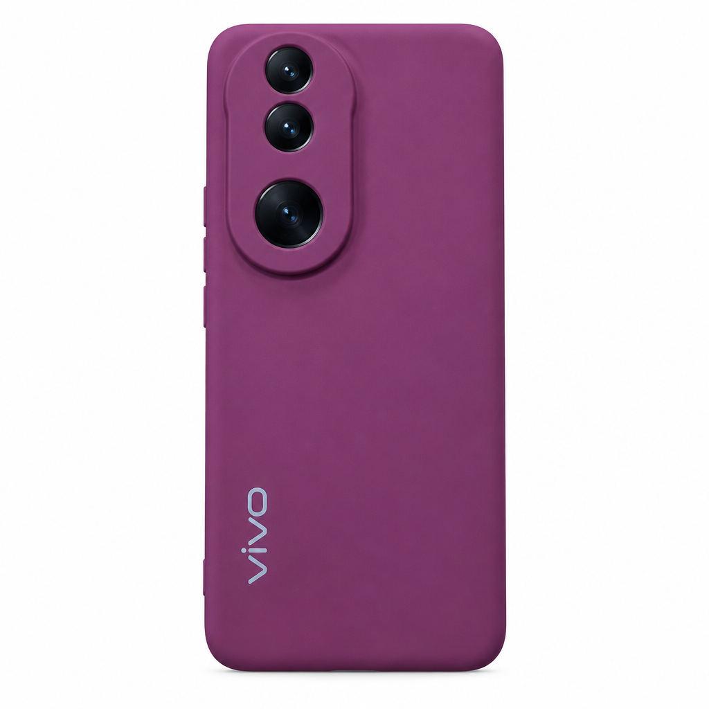 Vivo V50 Plain Matte Silicone Back Case