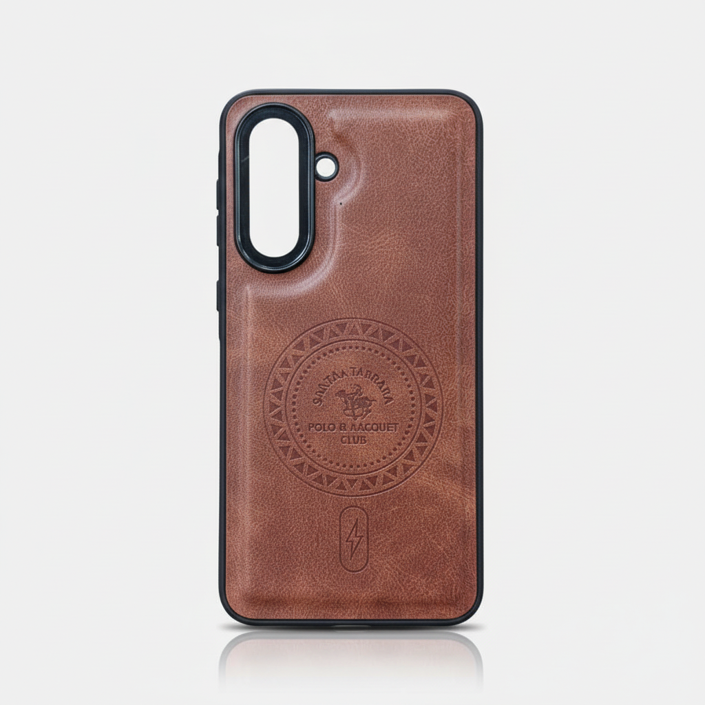 Samsung A37 Textured Embossed Phone Case - Rose Brown & Grey