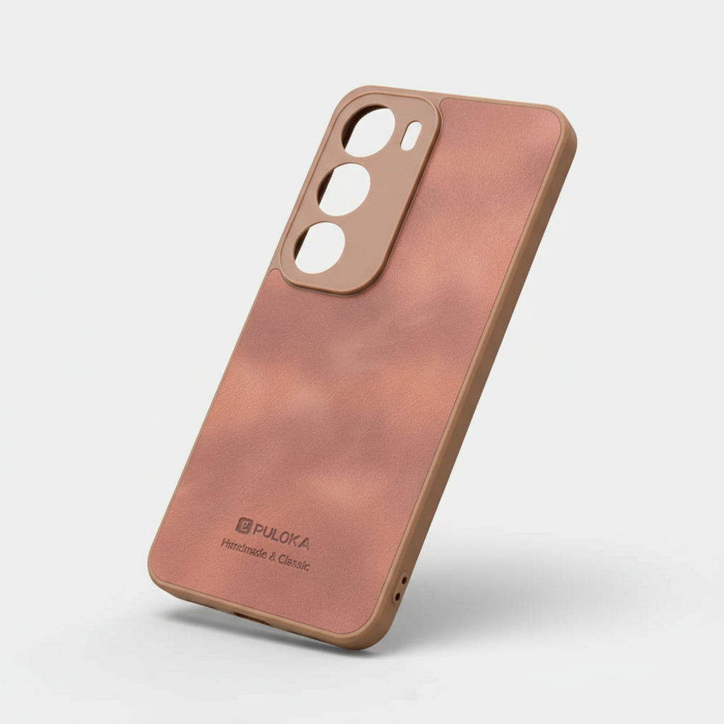 Vivo Y29 & Vivo Y19s Textured Camera Cutout Back Case - Brown & Black