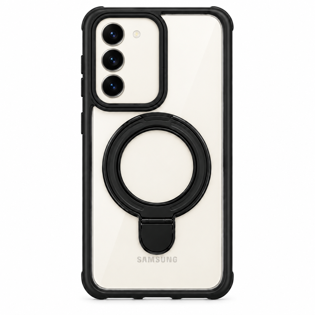 Samsung Galaxy S23 Clear Ring Kickstand Case