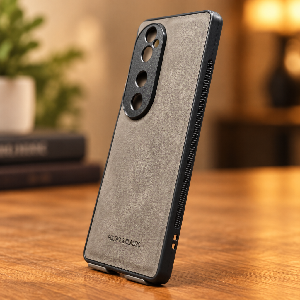 Vivo V40 / V40 Pro Premium Leather Finish Back Cover with Camera Protection