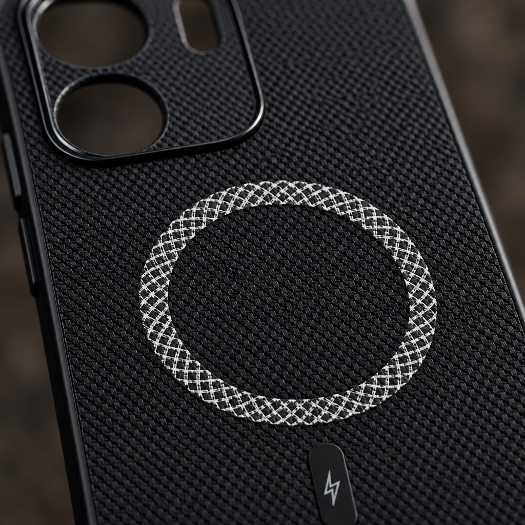 Oppo A5x Woven Texture MagSafe Magnetic Back Case