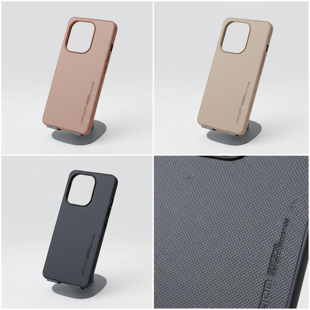 OPPO A3x SPIGEN Textured Back Cover - Rose, Beige & Black
