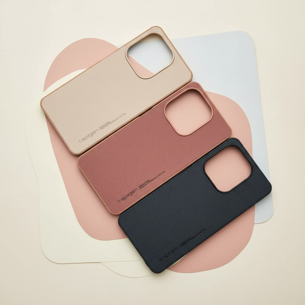 OPPO A3x SPIGEN Textured Back Cover - Rose, Beige & Black
