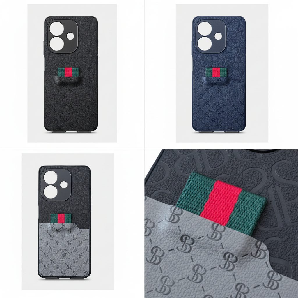 OPPO A3x Luxury Monogram Textured Woven-Tab Back Cover