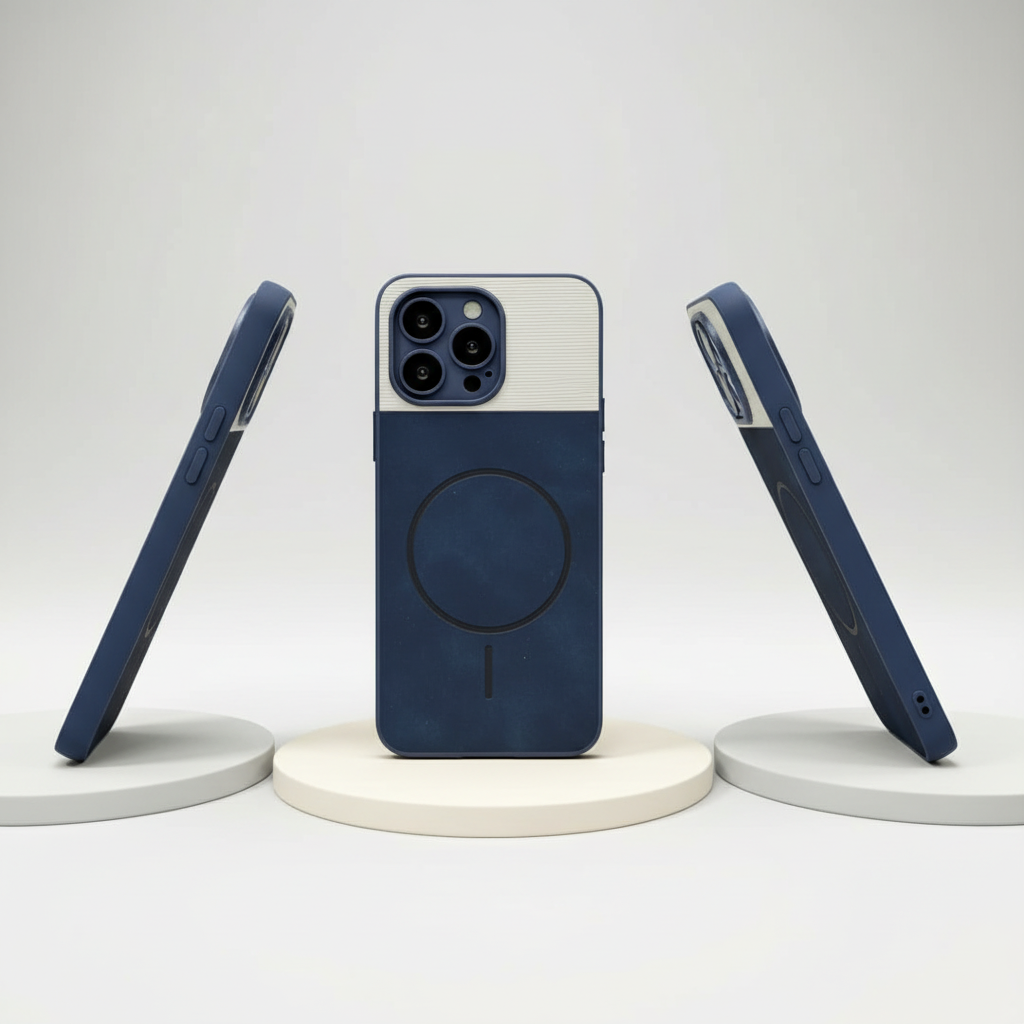 OPPO F29 Blue-Silver Ring Design Back Cover